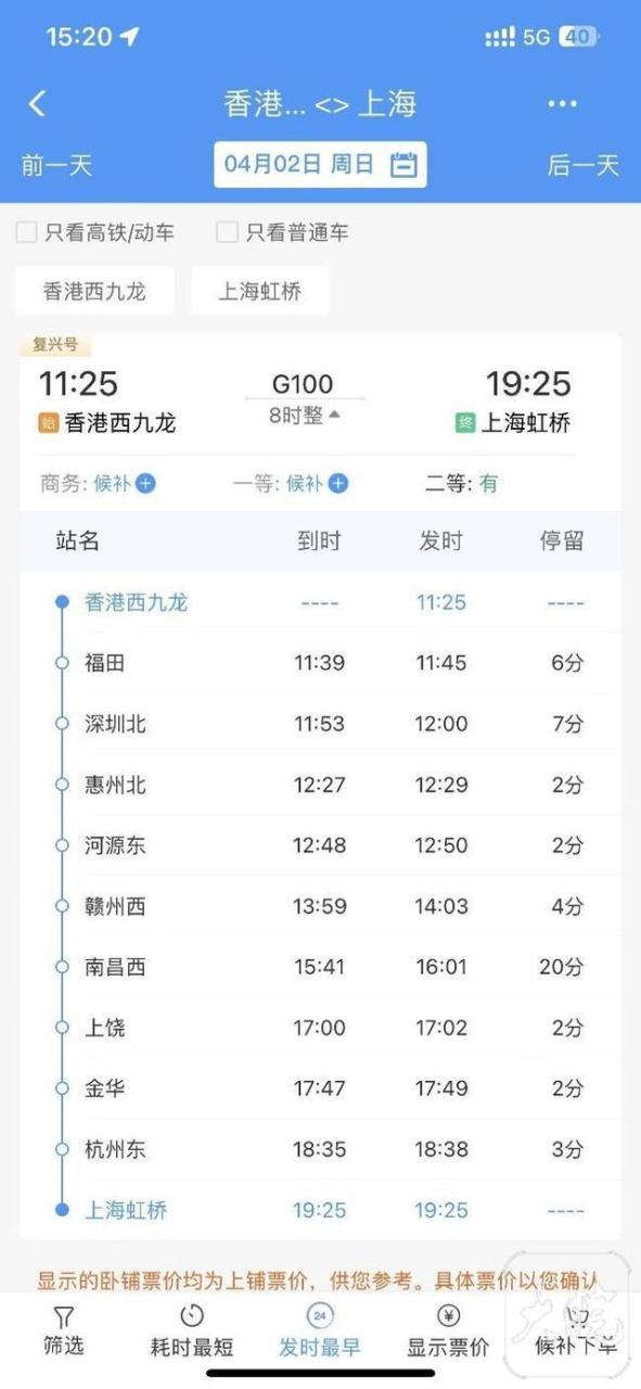 全国各地到香港的高铁陆续开通 上海将可坐高铁直达香港！